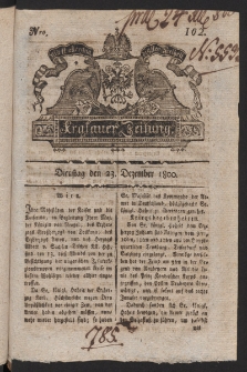 Krakauer Zeitung. 1800, nr 102