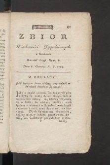 Zbiór Wiadomości Tygodniowych. 1784, nr 6