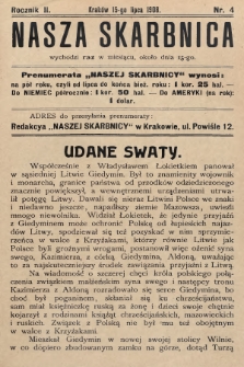 Nasza Skarbnica. 1908, nr 4