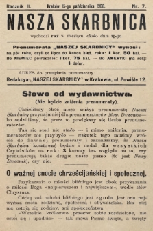 Nasza Skarbnica. 1908, nr 7