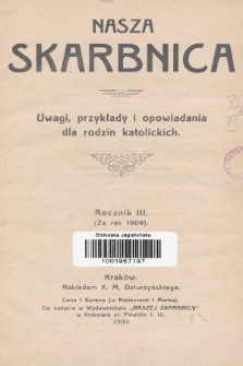 Nasza Skarbnica. 1909