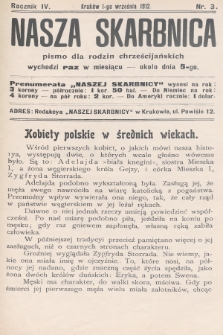 Nasza Skarbnica : pismo dla rodzin chrześcijańskich. 1912, nr 3