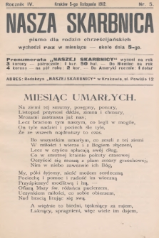 Nasza Skarbnica : pismo dla rodzin chrześcijańskich. 1912, nr 5