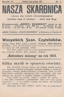 Nasza Skarbnica : pismo dla rodzin chrześcijańskich. 1912, nr 6