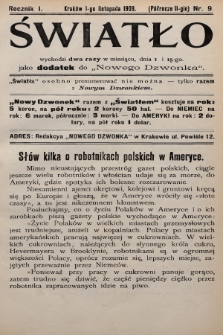 Światło : czasopismo powieściowe i popularno-naukowe. 1909, T.2, nr 9