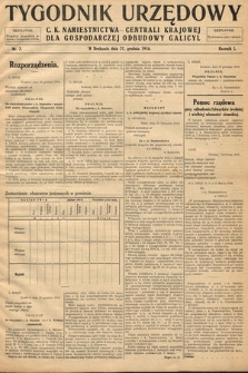Tygodnik Urzędowy C. K. Namiestnictwa - Centrali Krajowej dla gospodarczej odbudowy Galicyi. 1916, nr 2