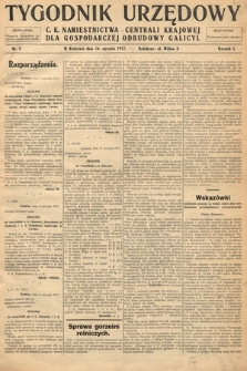Tygodnik Urzędowy C. K. Namiestnictwa - Centrali Krajowej dla gospodarczej odbudowy Galicyi. 1917, nr 5
