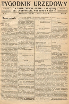 Tygodnik Urzędowy C. K. Namiestnictwa - Centrali Krajowej dla gospodarczej odbudowy Galicyi. 1917, nr 7