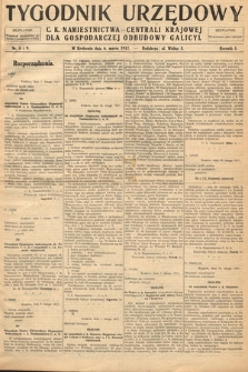 Tygodnik Urzędowy C. K. Namiestnictwa - Centrali Krajowej dla gospodarczej odbudowy Galicyi. 1917, nr 8 i 9