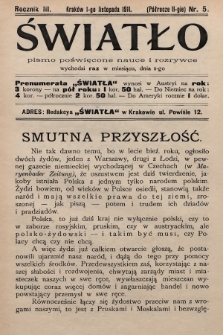 Światło : pismo poświęcone nauce i rozrywce. 1911, T.2, nr 5