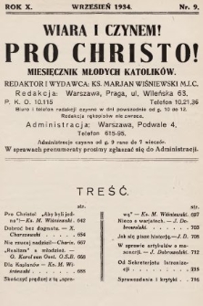 Pro Christo! : wiarą i czynem! : miesięcznik młodych katolików. 1934, nr 9
