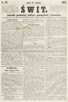 Świt : dziennik poświęcony polityce, przemysłowi i literaturze. 1857, nr 88