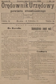 Orędownik Urzędowy Powiatu Strzelińskiego. 1926, nr 44