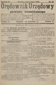 Orędownik Urzędowy Powiatu Strzelińskiego. 1926, nr 51