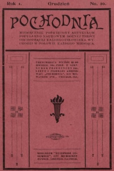 Pochodnia : miesięcznik poświęcony artykułom popularnonaukowym różnej treści obchodzącej każdego człowieka. 1908, nr 10