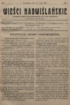 Wieści Nadwiślańskie : tygodnik społeczno-gospodarczy dla ludu polskiego. 1927, nr 3