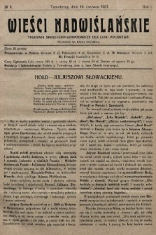 Wieści Nadwiślańskie : tygodnik społeczno-gospodarczy dla ludu polskiego. 1927, nr 8