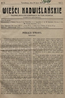 Wieści Nadwiślańskie : tygodnik społeczno-gospodarczy dla ludu polskiego. 1927, nr 13