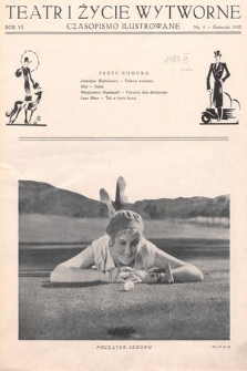 Teatr i Życie Wytworne : czasopismo ilustrowane. 1932, nr 4