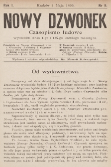 Nowy Dzwonek : czasopismo ludowe. 1893, nr 9