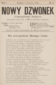 Nowy Dzwonek : czasopismo ludowe. 1893, nr 11