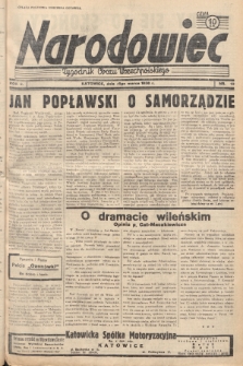 Narodowiec : tygodnik Obozu Wszechpolskiego. 1938, nr 10