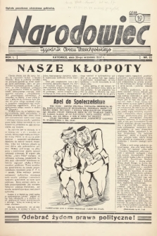 Narodowiec : tygodnik Obozu Wszechpolskiego. 1937, nr 22