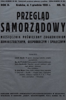 Przegląd Samorządowy : miesięcznik poświęcony zagadnieniom administracyjnym, gospodarczym i społecznym. 1935, nr 12