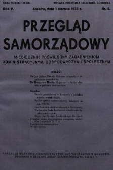 Przegląd Samorządowy : miesięcznik poświęcony zagadnieniom administracyjnym, gospodarczym i społecznym. 1938, nr 6