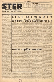 Ster : tygodnik żydowski dla spraw polityki i kultury. 1937, nr 1