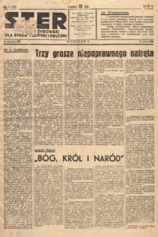 Ster : tygodnik żydowski dla spraw polityki i kultury. 1938, nr 1 (47)