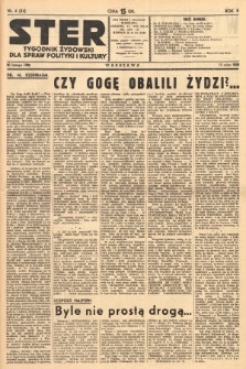 Ster : tygodnik żydowski dla spraw polityki i kultury. 1938, nr 6 (52)
