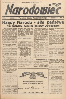 Narodowiec : tygodnik Obozu Wszechpolskiego. 1939, nr 18