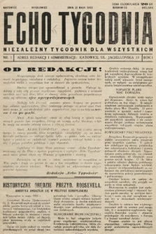Echo Tygodnia : niezależny tygodnik dla wszystkich. 1933, nr 1