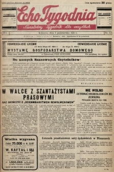 Echo Tygodnia : niezależny tygodnik dla wszystkich. 1933, nr 12
