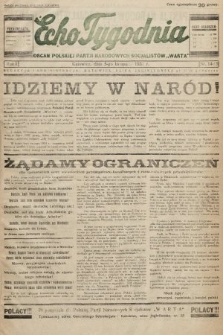 Echo Tygodnia : ogran Polskiej Partji Narodowych Socjalistów „Warta”. 1933, nr 14-15