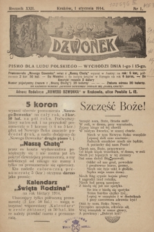 Nowy Dzwonek : pismo dla ludu Polskiego. 1914, nr 1