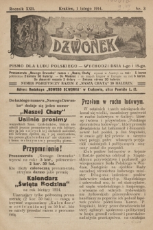Nowy Dzwonek : pismo dla ludu Polskiego. 1914, nr 3