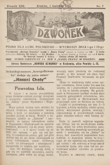 Nowy Dzwonek : pismo dla ludu Polskiego. 1914, nr 7