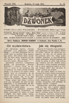 Nowy Dzwonek : pismo dla ludu Polskiego. 1914, nr 10