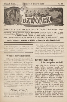 Nowy Dzwonek : pismo dla ludu Polskiego. 1914, nr 11