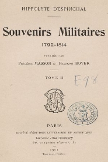 Souvenirs militaires : 1792-1814. T. 2