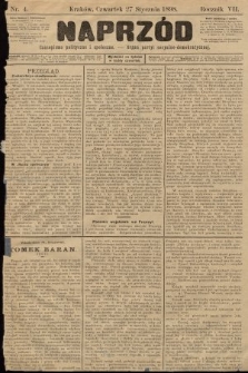 Naprzód : czasopismo polityczne i społeczne : organ partyi socyalno-demokratycznej. 1898, nr 4