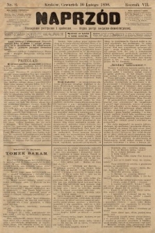Naprzód : czasopismo polityczne i społeczne : organ partyi socyalno-demokratycznej. 1898, nr 6