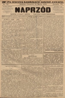 Naprzód : czasopismo polityczne i społeczne : organ partyi socyalno-demokratycznej. 1898, nr 10 (po trzeciej konfiskacie nakład czwarty)