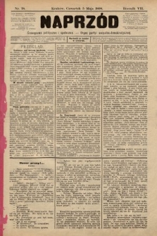 Naprzód : czasopismo polityczne i społeczne : organ partyi socyalno-demokratycznej. 1898, nr 18