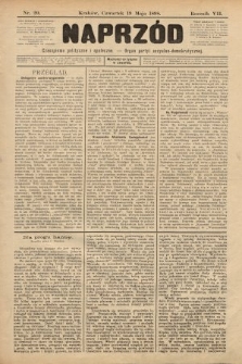 Naprzód : czasopismo polityczne i społeczne : organ partyi socyalno-demokratycznej. 1898, nr 20