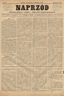 Naprzód : czasopismo polityczne i społeczne : organ partyi socyalno-demokratycznej. 1898, nr 4