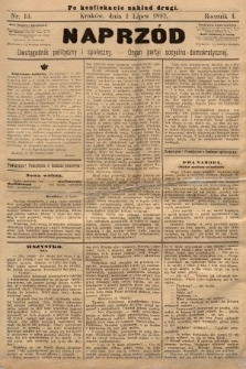 Naprzód : dwutygodnik polityczny i społeczny : organ partyi socyalno-demokratycznej. 1892, nr 13 (po konfiskacie nakład drugi)