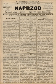 Naprzód : dwutygodnik polityczny i społeczny : organ partyi socyalno-demokratycznej. 1893, nr 11 (po konfiskacie nakład drugi)